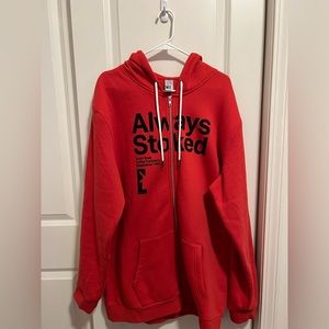 Red Dutch Bros Zip-Up Hoodie